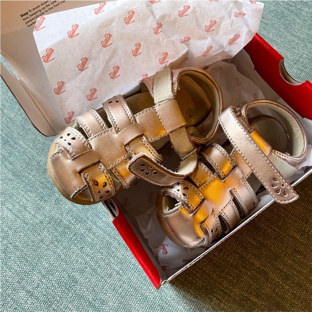 SeeKaiRun Gloria Rose Gold Kids Sandals